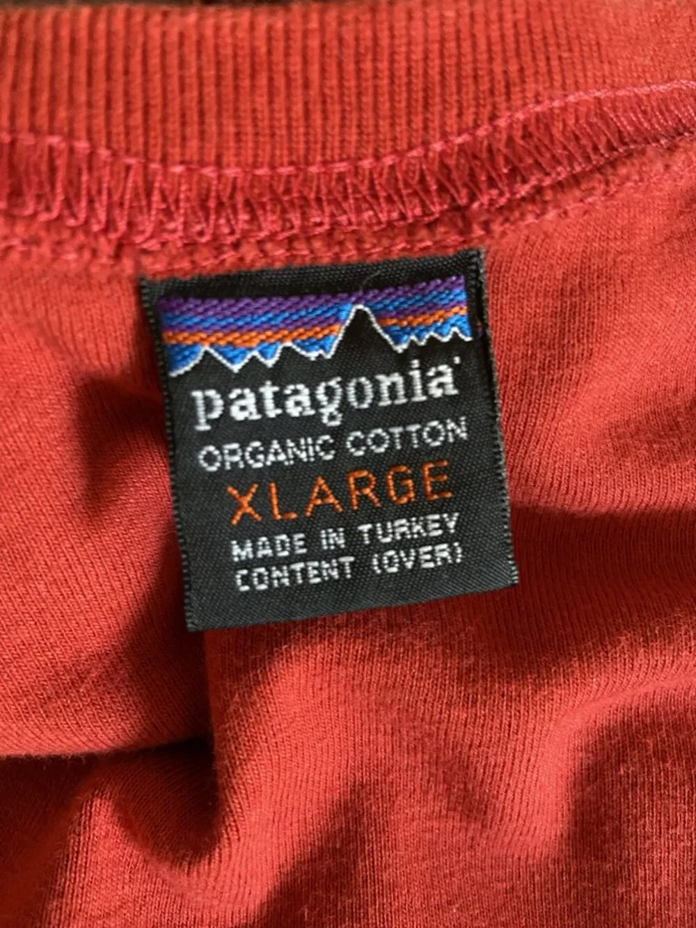 PATAGONIA long sleeve tee organic cotton XL orange regular fit